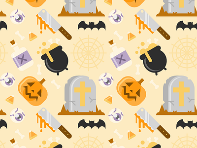 Flat Halloween Pattern