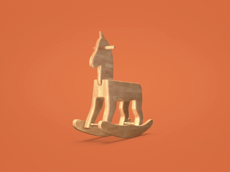 Pisces after effects cinema 4d wooden horse