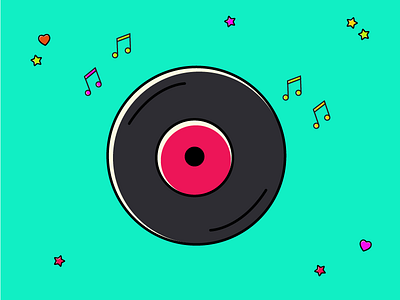 Freebie Vinyl freebie icon illustration music sound vector vinyl