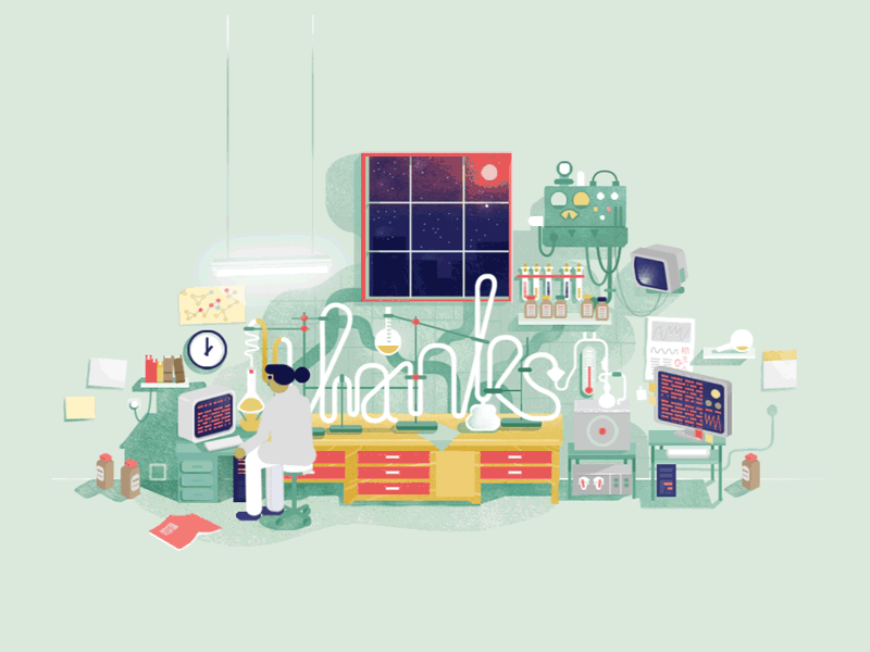 Women in STEM #2 animation engineering fantasy gif girl loop machine science women