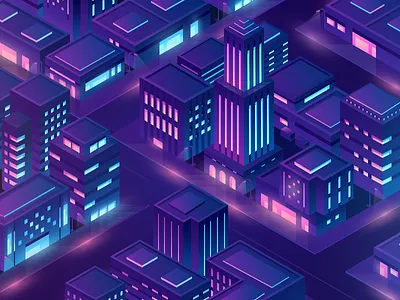 Isometric city 2.5d 3d appartment beno building china city design gradient icon illustration illustrator isometric landing light new purple ui vector