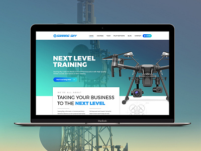 Soaring Sky creative flat gradient redesign ui user interface web design