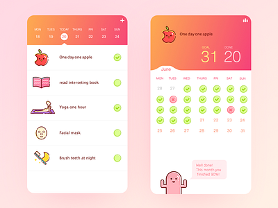 daily plan app app ui