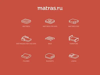 Matras.ru Icons vol.2 bed blanket dream furniture icons linear mattress pillow sleep sofa