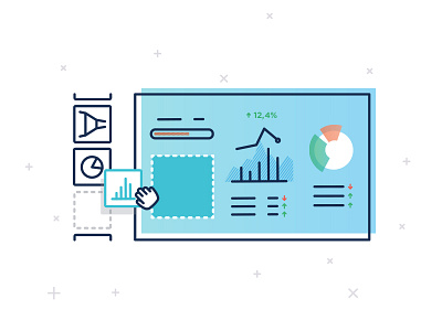 Vector Illustrations for Databox dashboard drag drop illustration ui vector