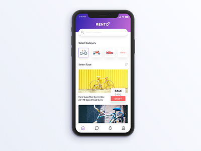 iPhone X - Online Rental Concept ios iphone x mobile app online rental ui ux