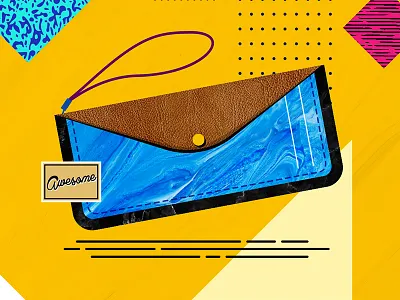 Design Everyday - Day 21 - Purse collage illustration purse texture women