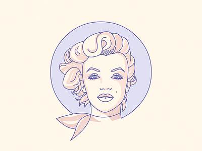 Marilyn actress icon illustration illustrator line mariyln monroe portrait stroke