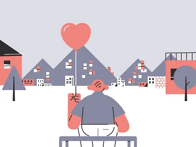 Balloon balloon character illustration