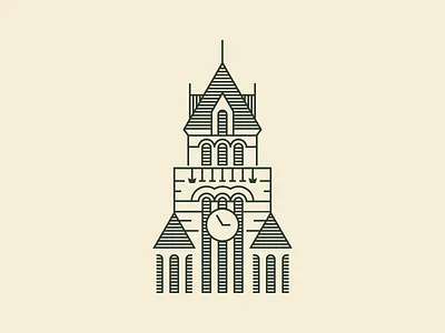Ellis County Tower art county ellis illustration line retro tower vintage