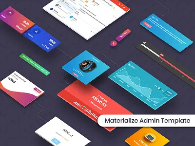 Materialize - Material Design Admin Template admin analytics chart dashboard ecommerce flat ui gradient color materialize
