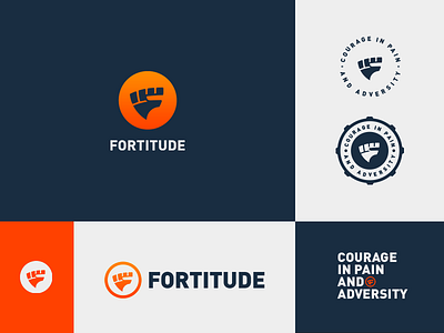 Fortitude Brand System brand branding eddy fashion fist fitness health identity logo mark shield system