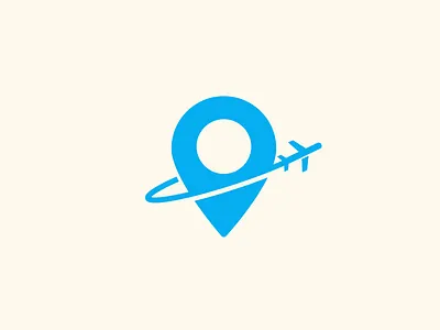 Plane Logo airplane logo mark negative space pin plane trade mark
