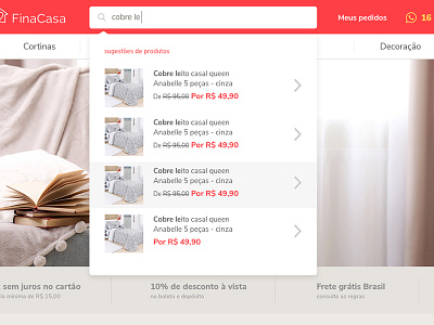 Fina Casa Dropdown bubbstore busca dropdown fina casa products produtos search sugestão de produtos suggestion