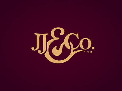 Jeff Johnson & Co. Monogram ampersand apothecary black brand elegant fancy fine friendly jewelry logo typography white