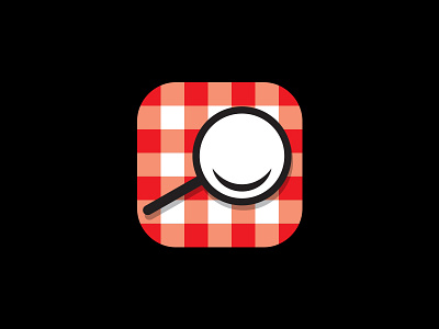 Food Search App Logo app concept design food icon logo plate search