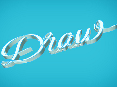 Draw! 3d calligraphy digital draw handwriting illustration ipad pro lettering type typography umade wireframe