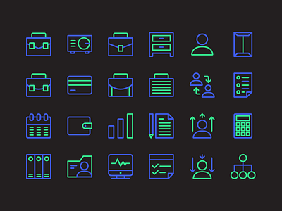 Business Icons business business icons currency dark glow in the dark icon icon set light