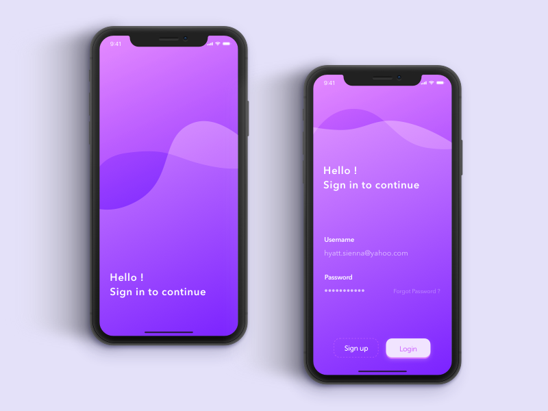 Example of Daily UI #001 - Sign up