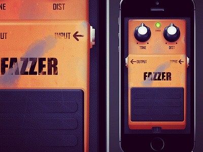 Guitar Pedal app interface music pedal photoshop