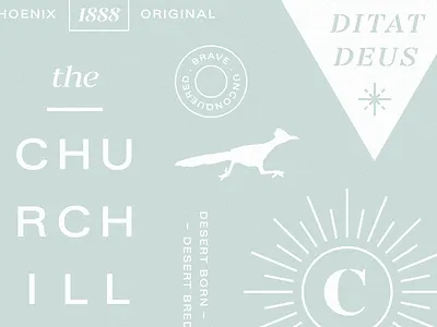 The Churchill arizona branding icon identity logo roadrunner