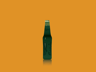 Happy hours beer bottle carlsberg design flat happy hours illustration poster