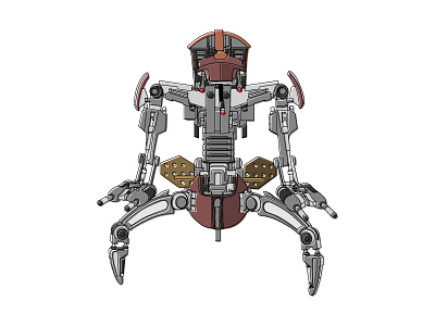 Droideka - Part of a Star Wars series battle droid droideka jedi light sabre lucas offset star star wars wars