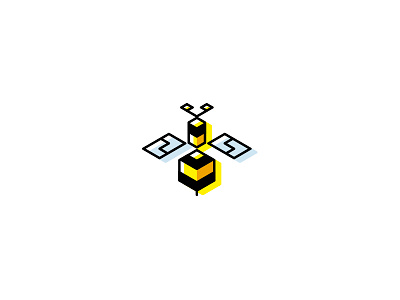 Avispa bee geometry illustration isometry line logo natural stamp symbol wasp