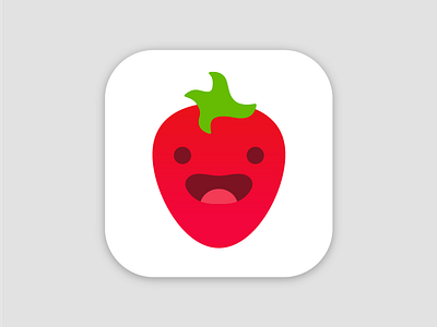 Funfoods app branding character food happy icon illustration logo logotype mark strawberry vegetable