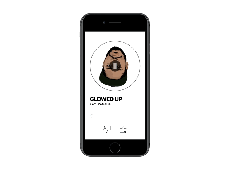 KAYTRANADA Music Player - 009 009 daily dailyui hiphop music musicplayer musik play player ui