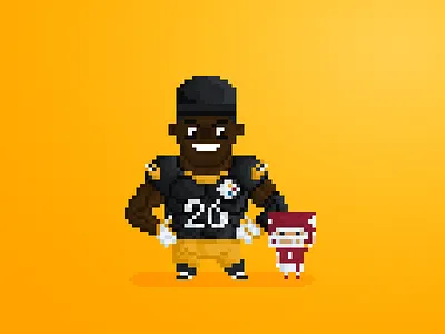 Pixel NFL: STEELERS VS CHIEFS 8bit art character cute design fan art football illustration nfl photoshop pixel sports