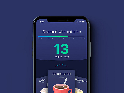 Drink Coffee app concept design purple sleek ui ux