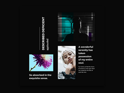 Distance. Pt.2 black blue broken layout design fashion grid minimalistic purple ui web website