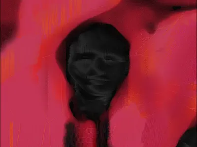 Strangely Ordinary abstract artwork face portrait weird