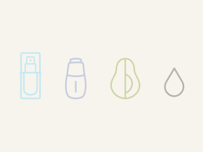 Icons avocado beauty brand branding icon lotion