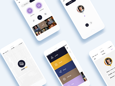 Nametag app design edit ios photo profile student ui ui design ux uxdesign