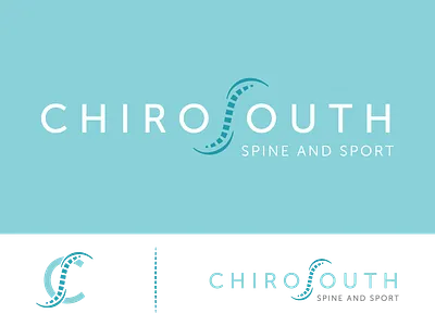 ChiroSouth Spine and Sport back branding chiro chiropractic design logo south spine sport typography