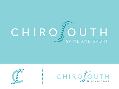 ChiroSouth Spine and Sport back branding chiro chiropractic design logo south spine sport typography