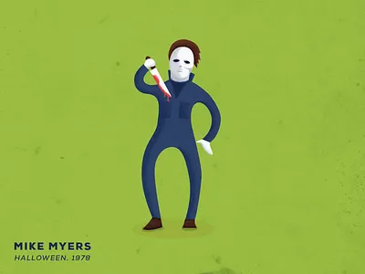 Michael Myers doodle green halloween horror killer mike myers scary vector