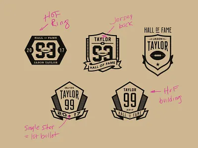 JT Logo Concepts badge dolphins football hall fame nfl pin taylor