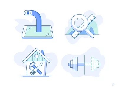 House icons illustration line lineart lines monochrome phone tool woodhouse