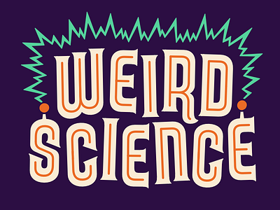 Weird Science halloween horror lettering oingo boingo science weird