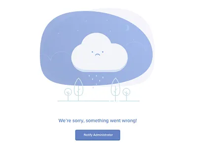 Sad Cloud cloud empty error illustration outline state ui