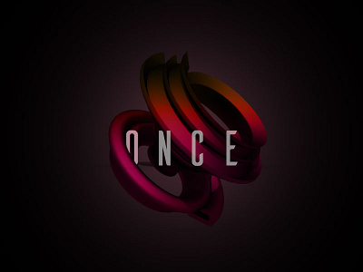3D Type ~ Once 3d abstract object once type typography