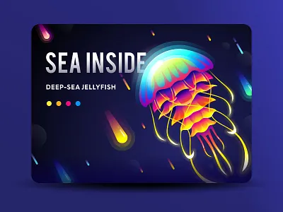 深海长眠系列-A sa9527 图标 水母 深海 渐变色