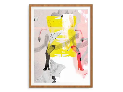 West Lust fine art graphic illustration mixed media