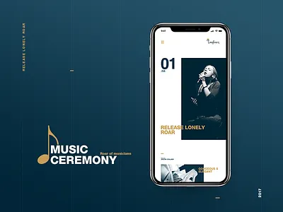 The power of the concert concert，music，iphone matching，gold x，ui，app，template，color