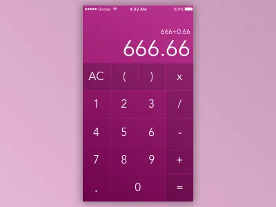 Calculator app calculator concept mobile ui ui design