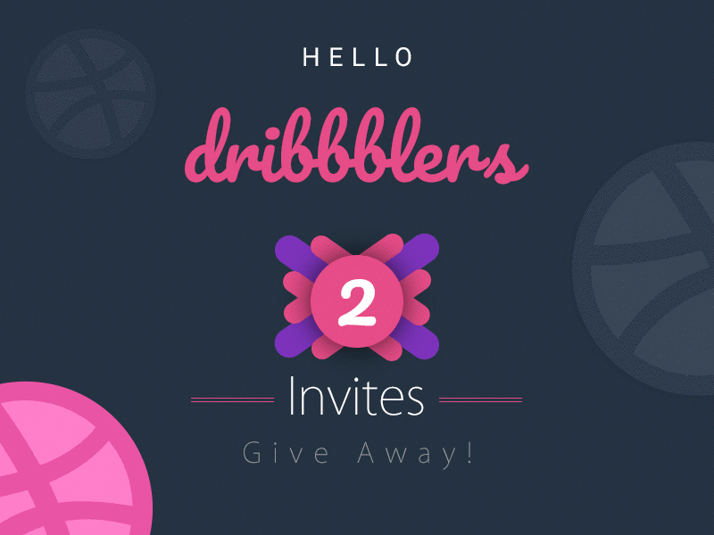 2 Invites Give Away dribbble invites