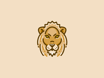 Lion icon (set 5/6) animal brand flat graphicdesign icon illustration logo vector